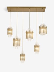 Brass Arundel Linear Pendant Ceiling Light - Image 4 of 5