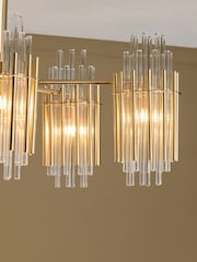 Brass Arundel 5 Light Flush Fitting Ceiling Light - Image 3 of 5