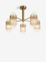 Brass Arundel 5 Light Flush Fitting Ceiling Light - Image 4 of 5