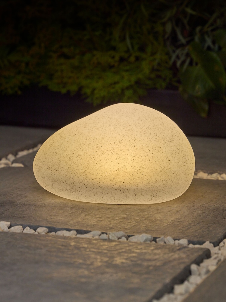 Natural Pebble Outdoor Solar Light - Image 1 of 10 Natural Pebble Outdoor Solar Light - Image 1 of 10