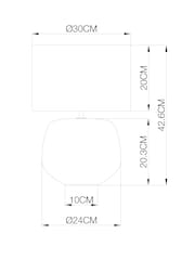 Rose Pink Erielle Table Lamp - Image 4 of 5