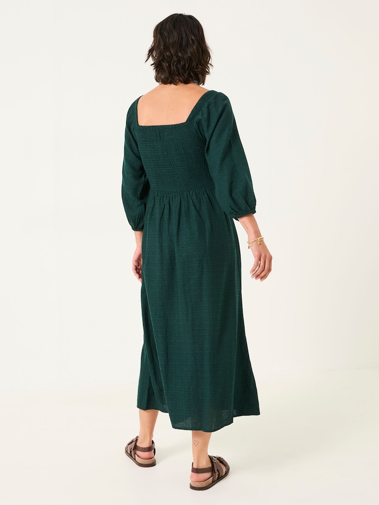 FatFace Adele Teal Blue Petite Midi Dress - Image 2 of 6 FatFace Adele Teal Blue Petite Midi Dress - Image 2 of 6