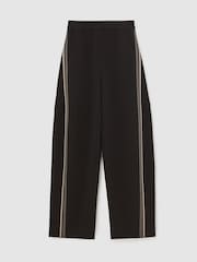 Reiss Black Jiselle Petite Reiss | Royal Ballet Stripe Trousers - Image 2 of 7