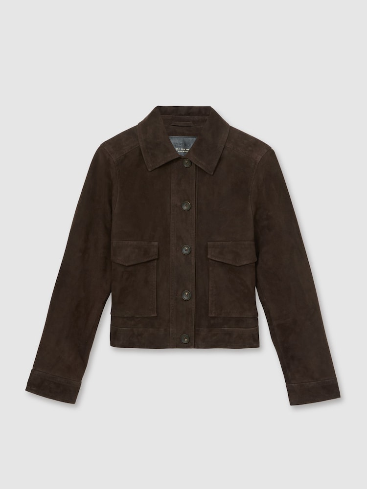 Reiss Hanson Suede Suede Trucker Jacket - Imagem 2 de 8