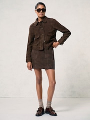 Reiss Hanson Suede Suede Trucker Jacket - Imagem 6 de 8