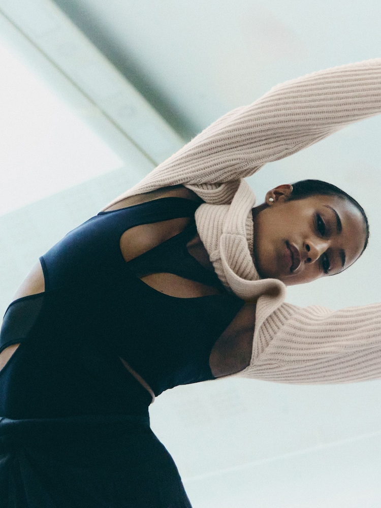 Reiss Black Lila Reiss | Royal Ballet Mesh Bodysuit - Image 1 of 7 Reiss Black Lila Reiss | Royal Ballet Mesh Bodysuit - Image 1 of 7