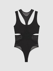 Reiss Black Lila Reiss | Royal Ballet Mesh Bodysuit - Image 2 of 7