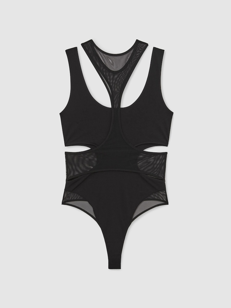 Reiss Black Lila Reiss | Royal Ballet Mesh Bodysuit - Image 2 of 7 Reiss Black Lila Reiss | Royal Ballet Mesh Bodysuit - Image 2 of 7