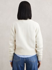 Reiss Ivory Lissy Cable Stitch Jumper - Image 5 of 6