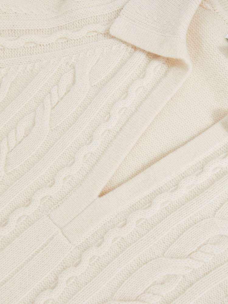 Reiss Ivory Lissy Cable Stitch Jumper - Image 6 of 6