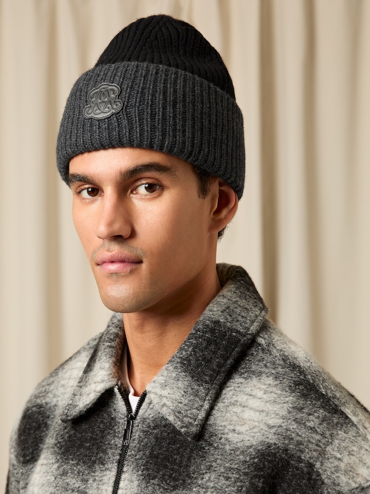 Reiss Black Aden Hat - Image 1 of 4 Reiss Black Aden Hat - Image 1 of 4
