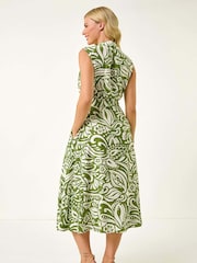 Roman Green Petite Abstract Midi Shirt Dress - Image 3 of 5