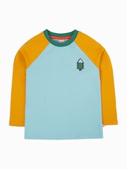 Frugi Blue Leo Raglan Top - Image 1 of 5