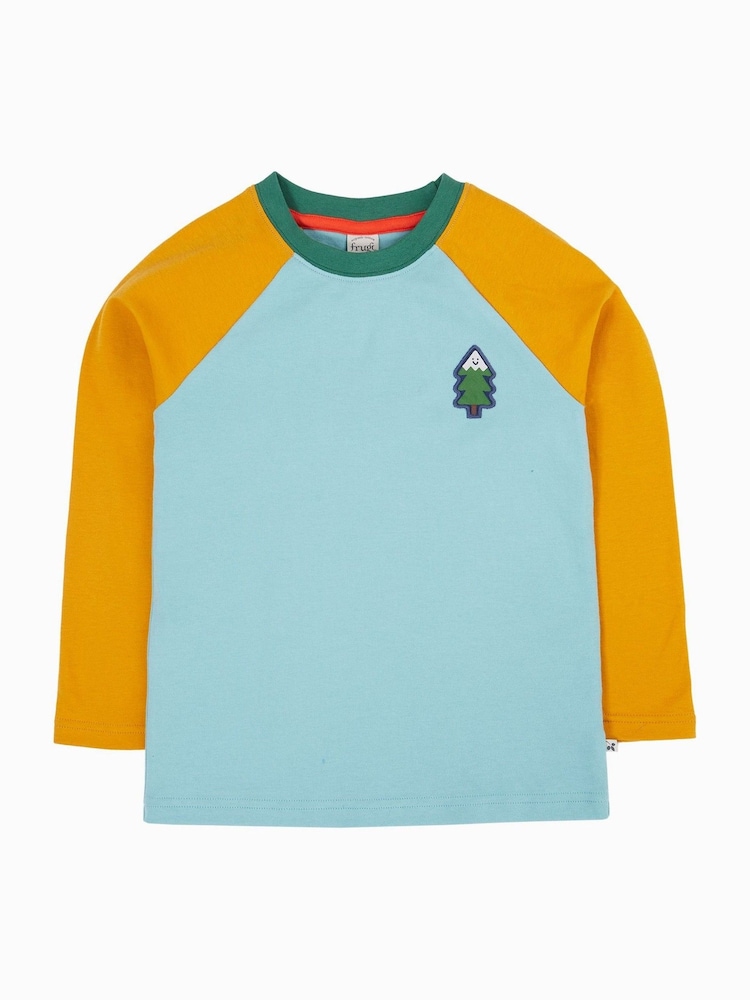 Frugi Blue Leo Raglan Top - Image 1 of 5