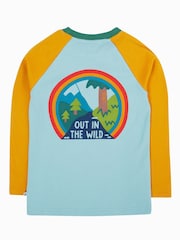 Frugi Blue Leo Raglan Top - Image 2 of 5