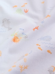 Neutral Mini Sea Print 0.5 Tog Sleeveless Baby Sleep Bag - Image 6 of 8