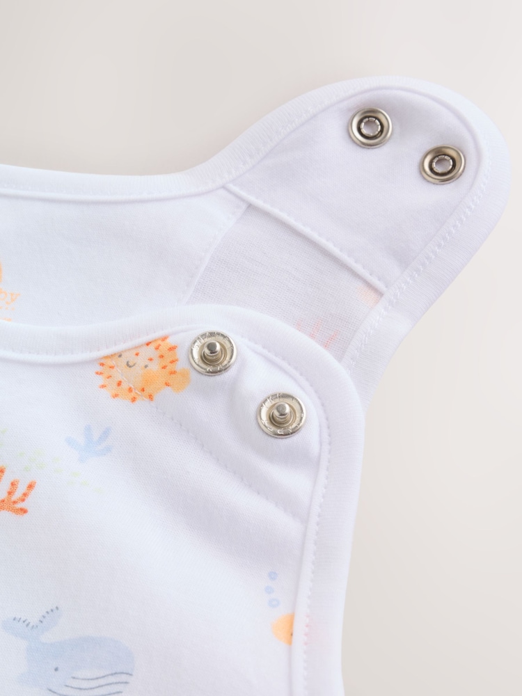 Neutral Mini Sea Print 0.5 Tog Sleeveless Baby Sleep Bag - Image 8 of 8