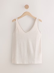 Chocolate/Sage Linen Blend Vests 2 Pack - Image 3 of 6