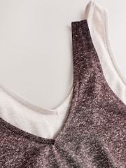 Chocolate/Sage Linen Blend Vests 2 Pack - Image 4 of 6