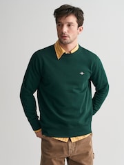 GANT Green Shield Logol Crew Neck Sweat Top - Image 1 of 4