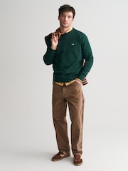 GANT Green Shield Logol Crew Neck Sweat Top - Image 3 of 4