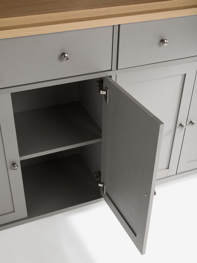 Grey Malvern Paint Effect Hideaway Cabinet TV Unit - Image 6 of 6