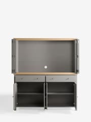Grey Malvern Paint Effect Hideaway Cabinet TV Unit - Image 9 of 11