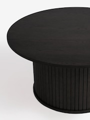 Black Hyde Oak Veneer Tambour Coffee Table - Image 7 of 8