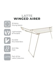 Tower Latte Winged Clothes Airer - Image 2 of 12