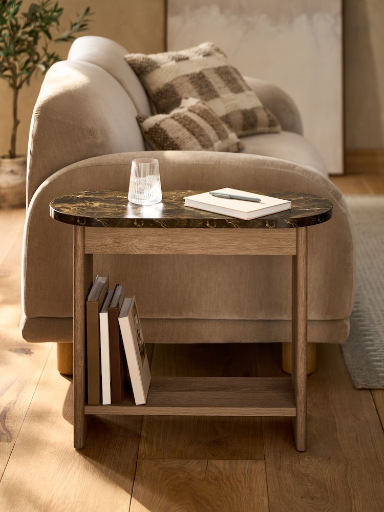 Mid Natural Nomad Oak Effect Sofa Side Table - Image 1 of 5
