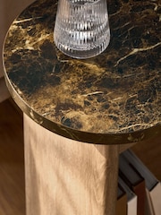 Mid Natural Nomad Oak Effect Sofa Side Table - Image 2 of 5