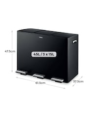 Tower Black Pedal Bin - Image 6 of 8