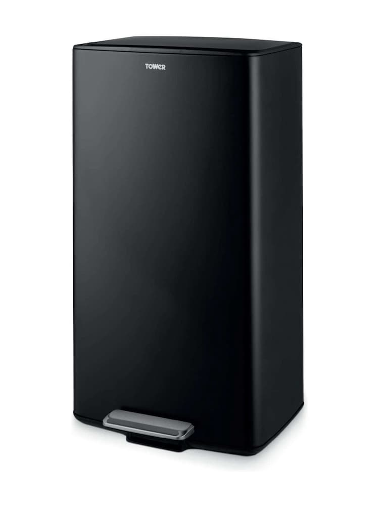 Tower Black Rectangular Pedal Bin - Image 1 of 8