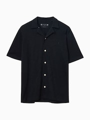 AllSaints Black Robson Short Sleeve Shirt - Image 7 of 7