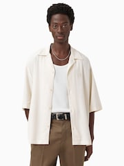 AllSaints White Rialto Short Sleeve Shirt - Image 1 of 6