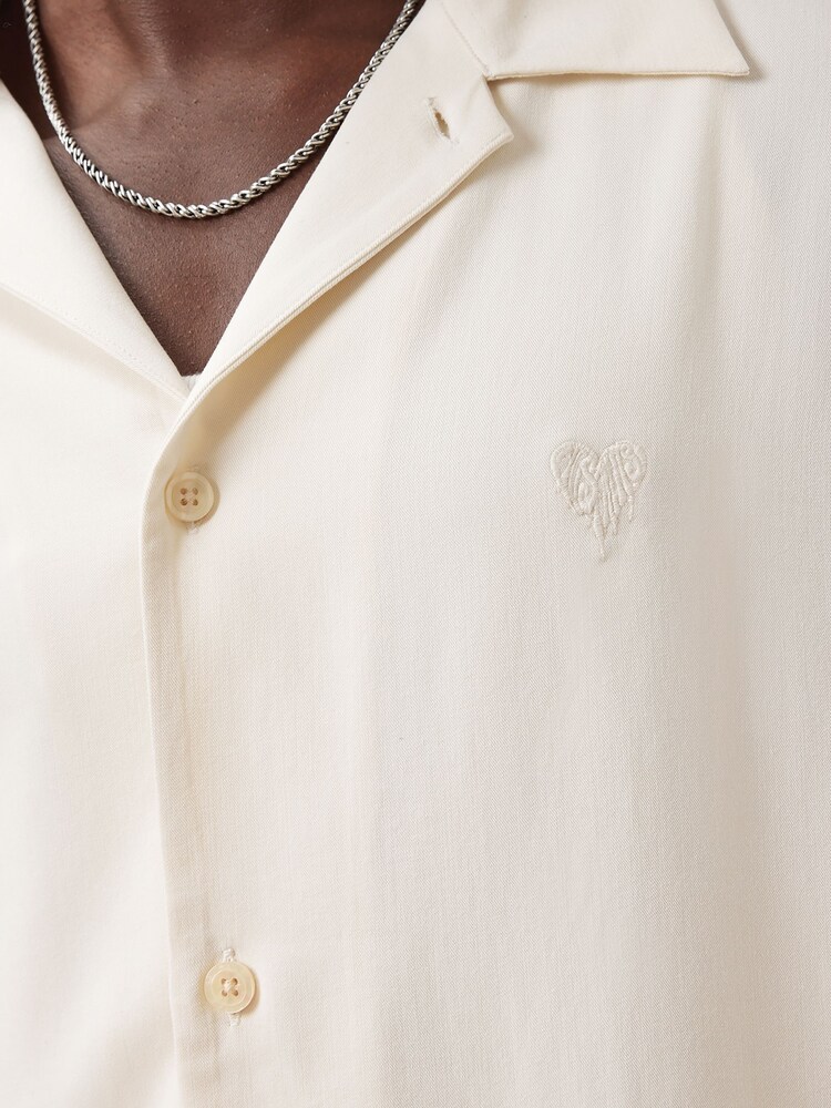 AllSaints White Rialto Short Sleeve Shirt - Image 2 of 6