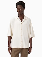 AllSaints White Rialto Short Sleeve Shirt - Image 4 of 6