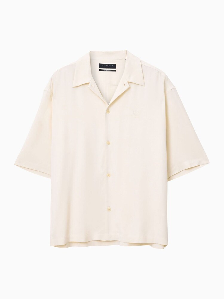 AllSaints White Rialto Short Sleeve Shirt - Image 6 of 6