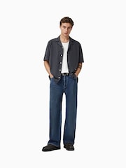 AllSaints Blue Robson Short Sleeve Shirt - Image 2 of 7