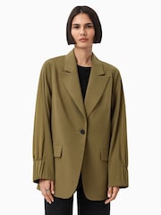 AllSaints Green Alassett Blazer - Image 2 of 7