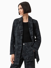 AllSaints Blue Aleida Denim Blazer - Image 3 of 8