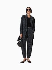 AllSaints Blue Aleida Denim Blazer - Image 4 of 8