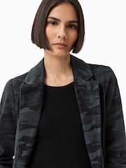 AllSaints Blue Aleida Denim Blazer - Image 6 of 8