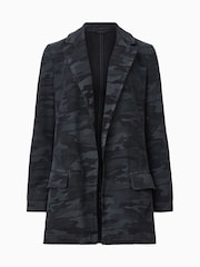 AllSaints Blue Aleida Denim Blazer - Image 8 of 8