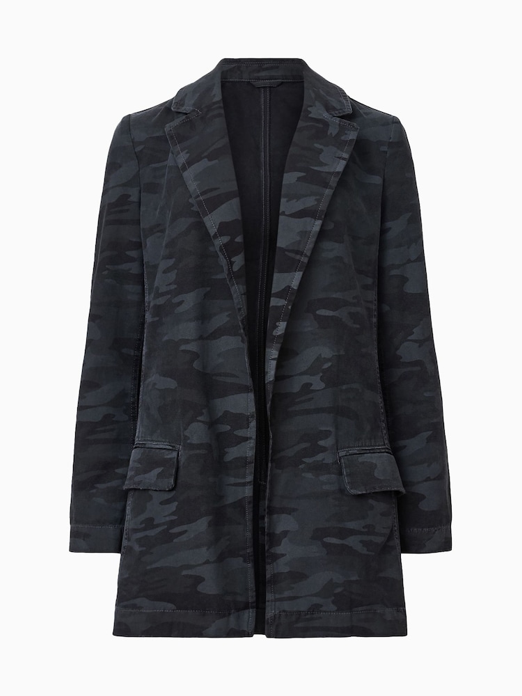 AllSaints Blue Aleida Denim Blazer - Image 8 of 8