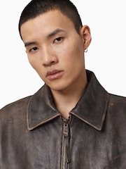 AllSaints Black Oversized Marco Bomber Jacket - Image 7 of 10