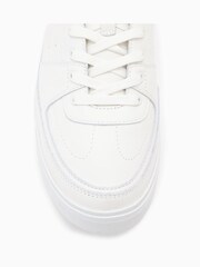 AllSaints White Millie Sneakers - Image 3 of 6
