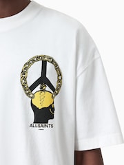 AllSaints White Screwed Short Sleeve Crew T-Shirt - Image 5 of 7