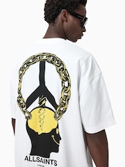 AllSaints White Screwed Short Sleeve Crew T-Shirt - Image 6 of 7
