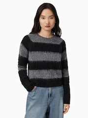 AllSaints Black Lou Spark Jumper - Image 1 of 7
